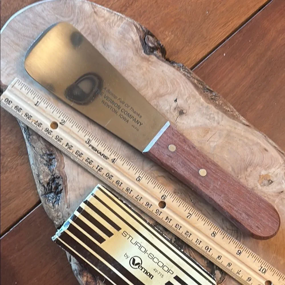 New Vernon Stainless Steel Ice Cream Scoop with Wooden Handle and Sleeve